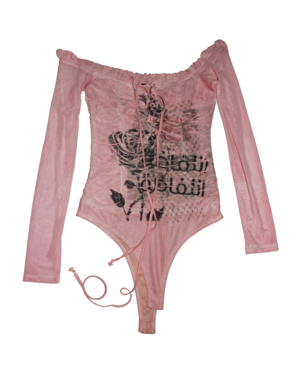pink rose bodysuit